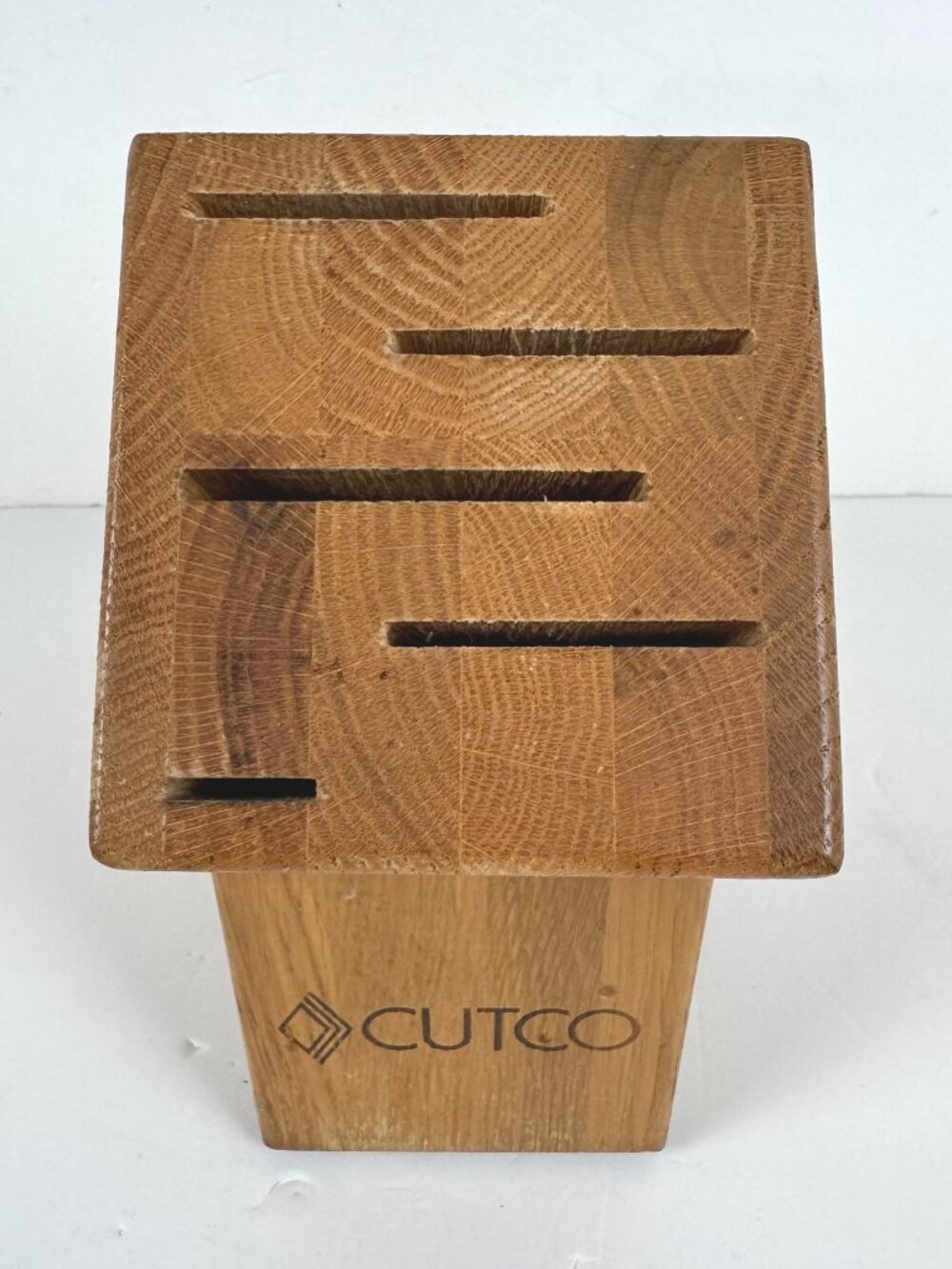 Cutco Wooden Knife Block 5 Slots Made In USA MC-290